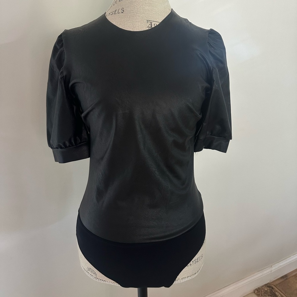 Commando Black Puff Sleeve Bodysuit